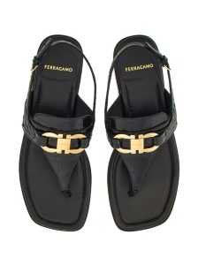 Ferragamo Gancini-buckle Leather Sandals - Img 4