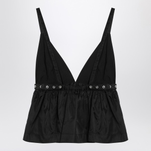 GANNI Black duchesse top with strap - Img 2