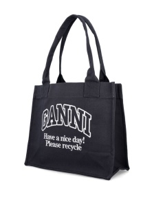 Ganni Large shopper bag with logo - Img 2