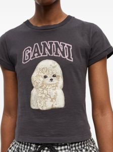 GANNI T-shirts and Polos Grey - Img 4