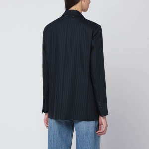 Golden Goose Blue pinstriped single-breasted blazer in wool - Img 2