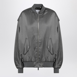 HALFBOY Grey zipped over bomber jacket