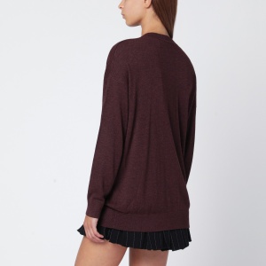 ISABEL MARANT Burgundy draped Cosima sweater - Img 2