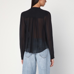 ISABEL MARANT Étoile Black Noeline blouse in viscose crêpe - Img 2