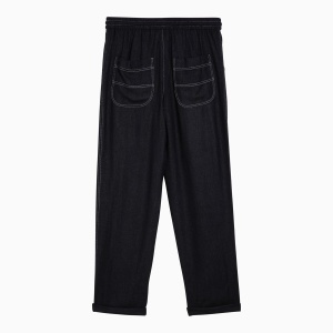 ISABEL MARANT Étoile Black silk trousers with drawstring - Img 2
