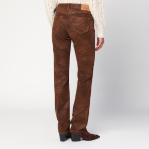 ISABEL MARANT Étoile Tobacco faux leather trousers - Img 2