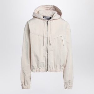JACQUEMUS Bateau ivory windbreaker jacket