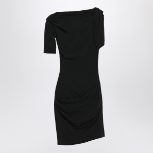 JACQUEMUS Black draped mini dress
