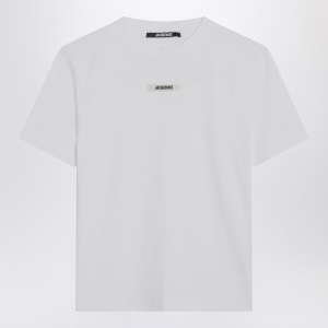 JACQUEMUS White T-shirt with logo patch