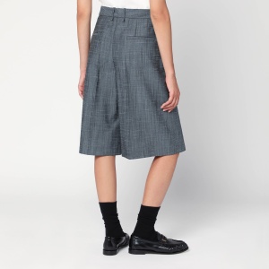 Jil Sander Bermuda in lana dark sky - Img 2