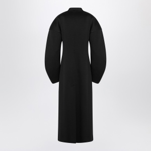 Jil Sander Black double-breasted coat in virgin wool - Img 2