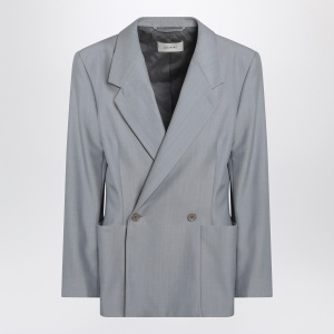 LEMAIRE Grey mélange double-breasted jacket