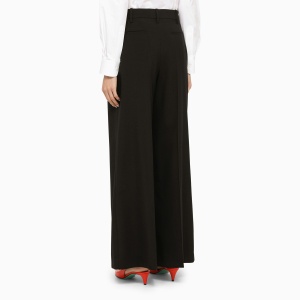 Marni Black wool palazzo trousers - Img 2