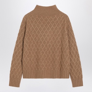 Max Mara Camel cable knit turtleneck jumper - Img 2