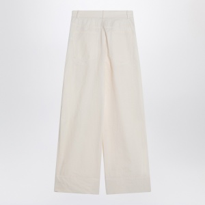 MKDT Studio Wide écru trousers in cotton - Img 2