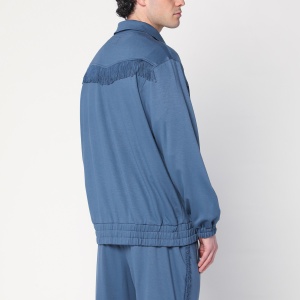 Needles Slate blue sweatshirt with fringes - Img 2