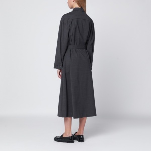 P.A.R.O.S.H. Anthracite grey belted shirt dress - Img 2