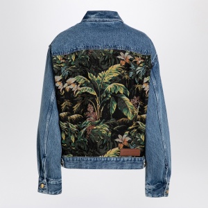 Palm Angels Denim jacket with jungle insert - Img 2