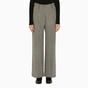 Patou Grey herringbone regular trousers