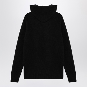 Roberto Collina Black cashmere hooded sweatshirt - Img 2