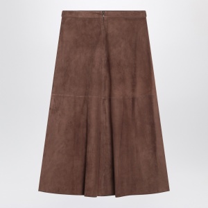 S Max Mara Brown skirt in suede - Img 2