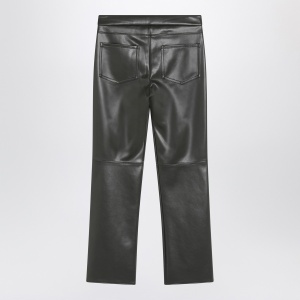S Max Mara Dark green trousers in coated fabric - Img 2