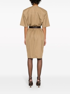 Saint Laurent Cotton twill midi dress - Img 4