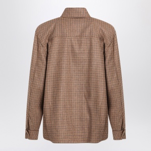 Saint Laurent Overshirt in beige/brown/black houndstooth - Img 2