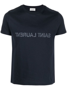 Saint Laurent Reverse logo-print cotton T-shirt