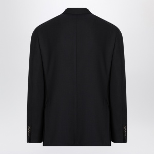 Santaniello Blue wool blend single-breasted jacket - Img 2