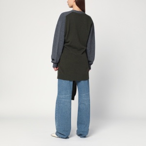 Stella McCartney Grey/dark green cardigan with crossed sleeves - Img 2