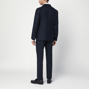Tagliatore Single-breasted blue wool and cashmere suit - Img 2
