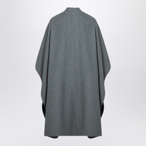 the garment Grey wool-blend cape - Img 2