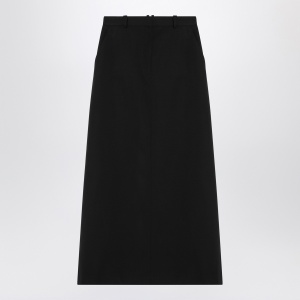 The Row Black wool Roux skirt
