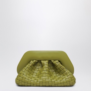 THEMOIRè Kiwi colored braided clutch Tia