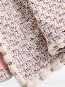 Valentino Embroidered Ribbon Tweed Jacket - Img 3