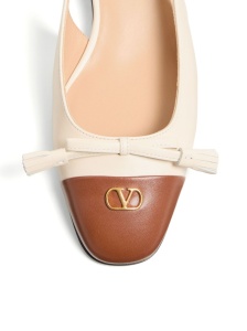 Valentino Garavani Du Roi leather ballet flats - Img 3