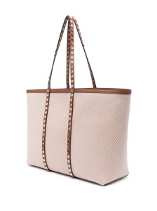 Valentino Garavani Rockstud canvas medium tote bag - Img 3