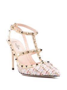 Valentino Garavani Rockstud tweed slingback pumps - Img 2
