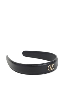 Valentino Garavani stud-embellished Leather Headband - Img 3