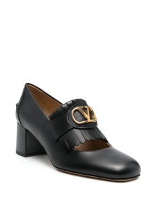 Valentino Garavani Vlogo Signature Calfskin Pumps With Fringes 55mm - Img 2