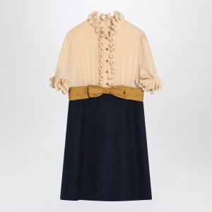 Valentino Mini dress with ruffles and bow in silk