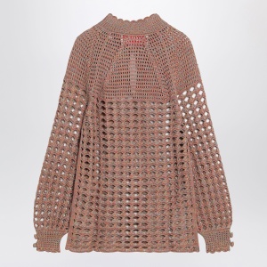 Valentino Openwork sweater in linen blend - Img 2