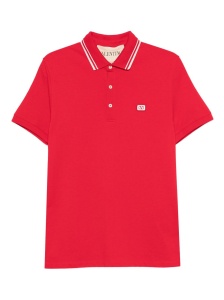 Valentino Striped-collar polo shirt