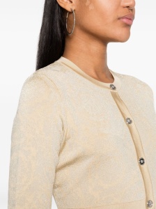 Versace Barocco lurex cropped cardigan - Img 4