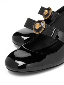 Versace Gianni Ribbon Patent Slingback Pumps 35 mm - Img 2