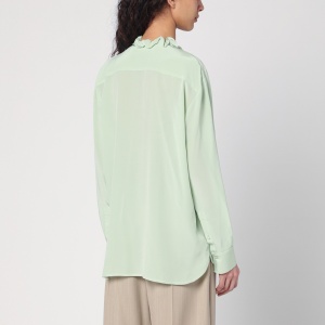 Victoria Beckham Light green shirt with ruffles - Img 2