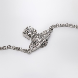 Vivienne Westwood Platinum Orb logo bracelet with crystals - Img 2