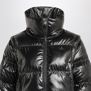 adidas Originals Shiny black convertible cropped puffer jacket - Img 2