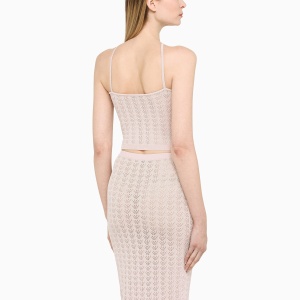 Alessandra Rich Pink criss-cross top - Img 2
